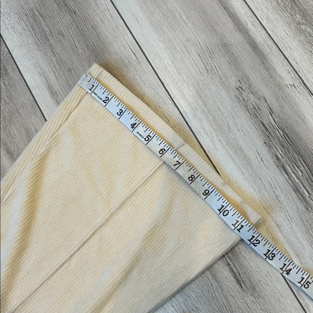 Aerie cream bell bottom flare pull on ribbed leggings size small